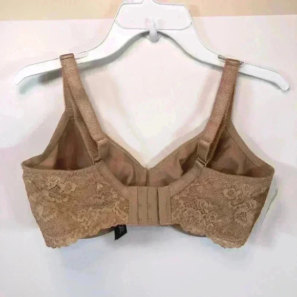Dominique Women’s Beige Lace Minimizer Underwire Bra Adjustable Straps Size 32F - Picture 3 of 9